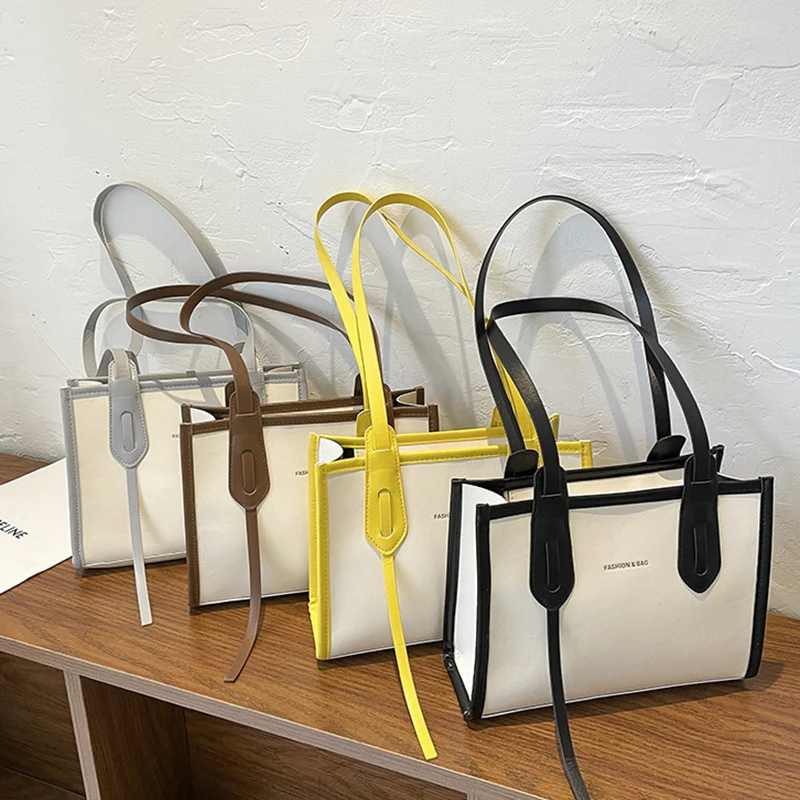 Spring New Women's Bag Casual Tote Large Capacity High Quality PU Leather Shoulder Design Handbags For Women Shopper Woman Bags