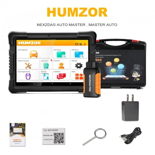 Humzor – NexzDAS Pro tablette Bluetooth, système complet, outil de Diagnostic  automobile, Scanner professionnel OBD2, 3 ans