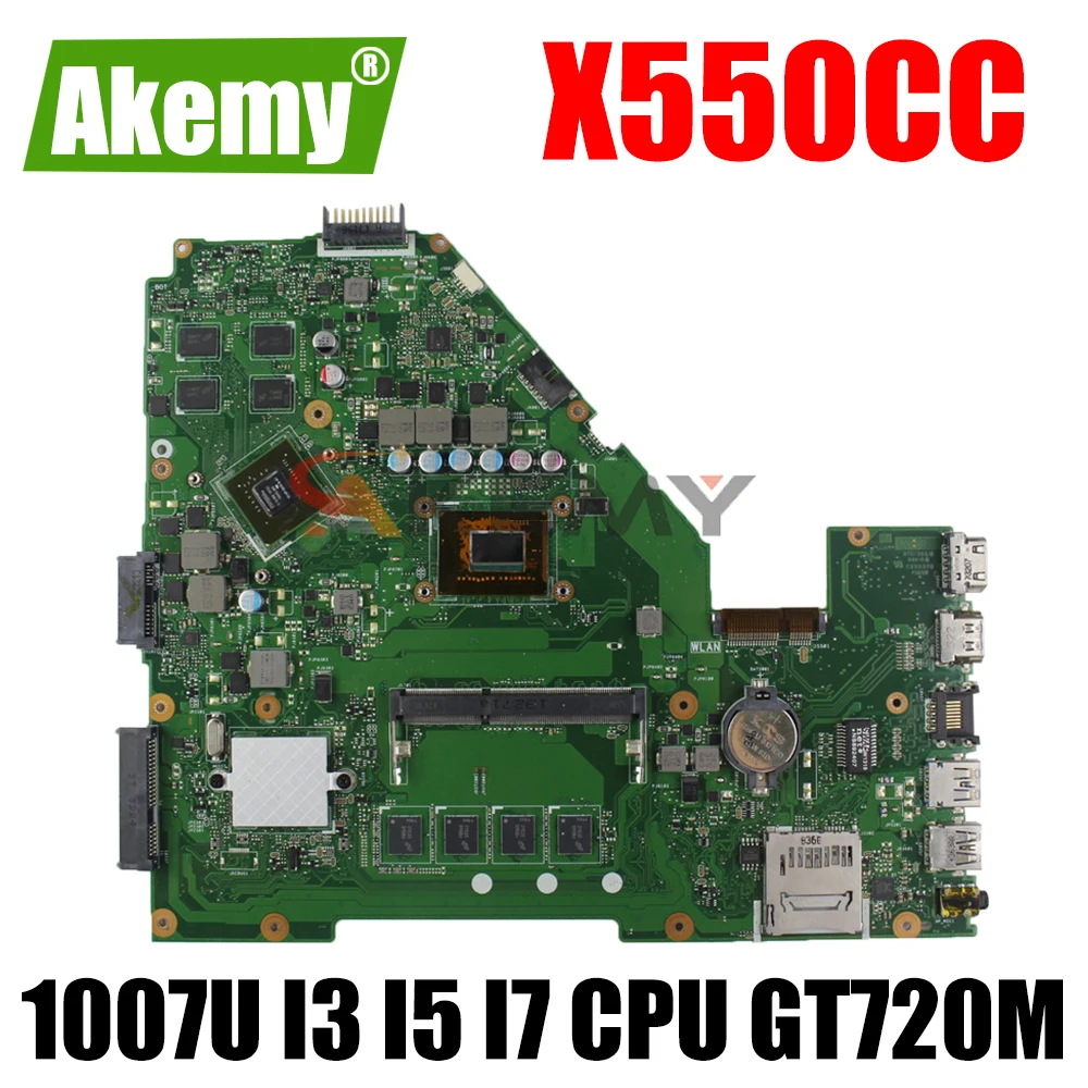 Материнская плата X550CC 2 ГБ 4 ОЗУ 1007U I3 I5 I7 ЦП GT720M GPU для Asus Y581C X552C X550C X550CL A550C K550C Laotop