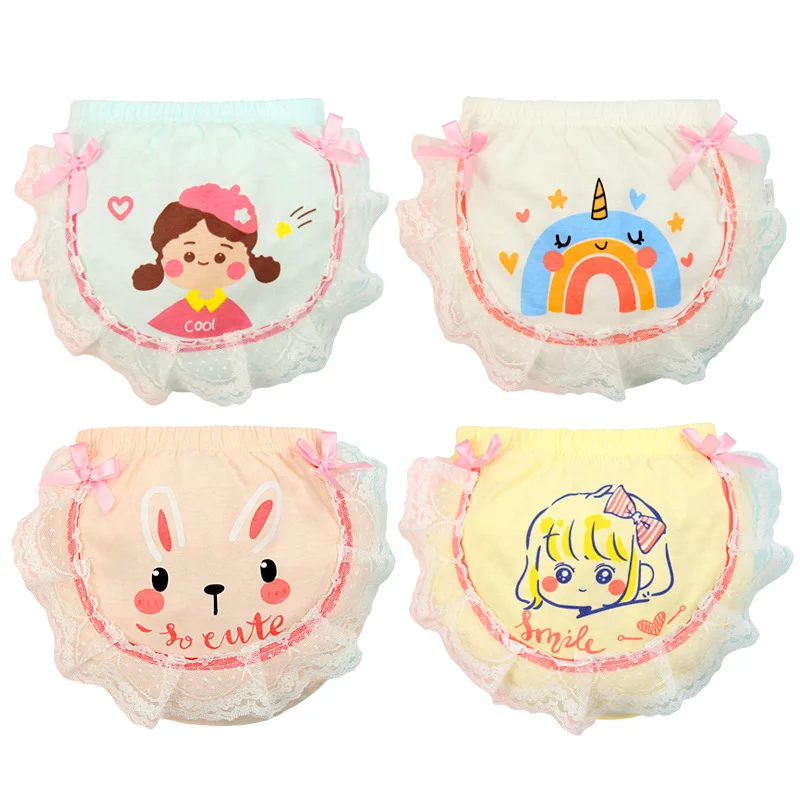 Baby Soft Cotton Panties Girl Briefs Female For Children Underwear Lovely Underpants Infant Cute Cat Kids shorts CN