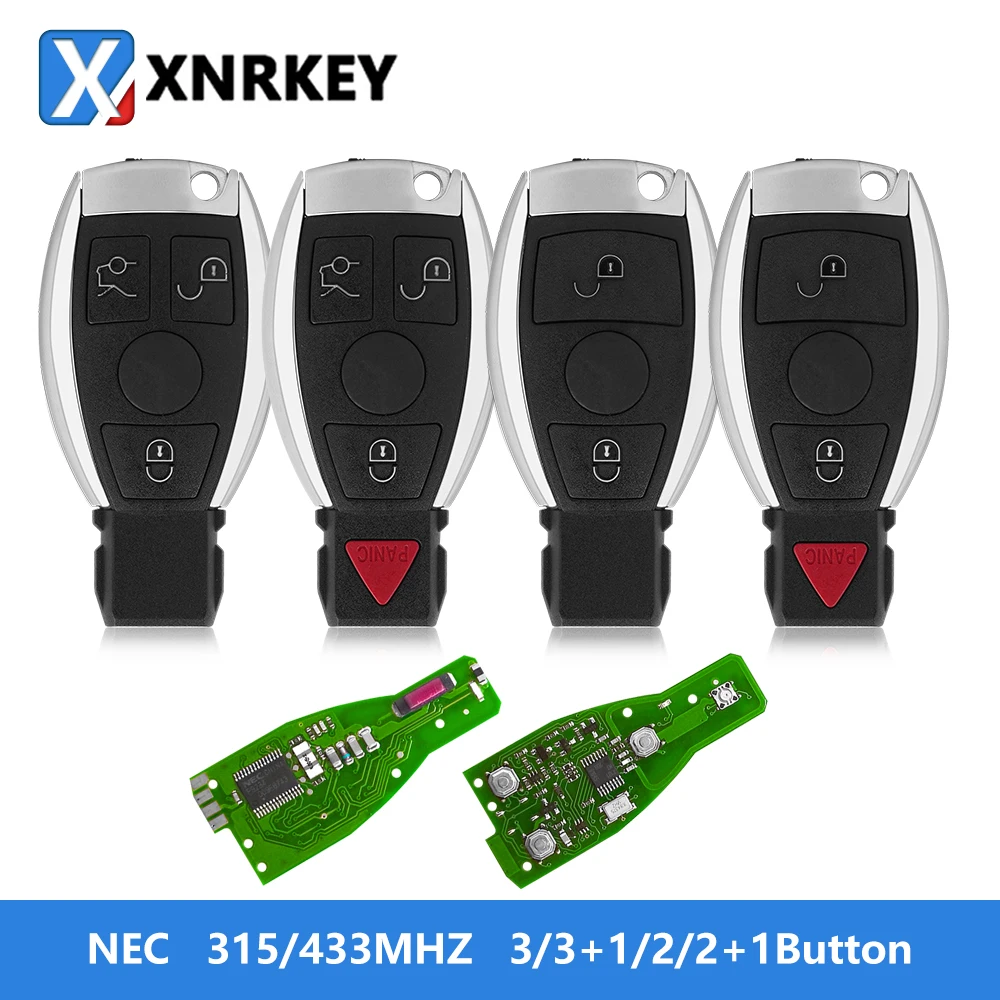 Llave de coche remota XNRKEY NEC, 315/433Mhz, para Mercedes Benz Clase