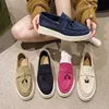 Summer Walk Women Loafers Moccasines Suede Shoes Spring Autumn Fashion CausaleLeather Metal Pendant Flat Shoes Lazy SlipOn Mules 1