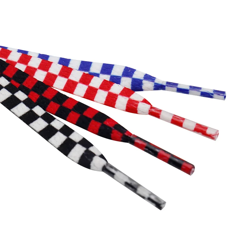 Coolstring Flat Type Heat Transfer Printed Lacet 8MM Pretty Checked Pattern Sublimation Tape Lovely Special Christmas Gifty Cord