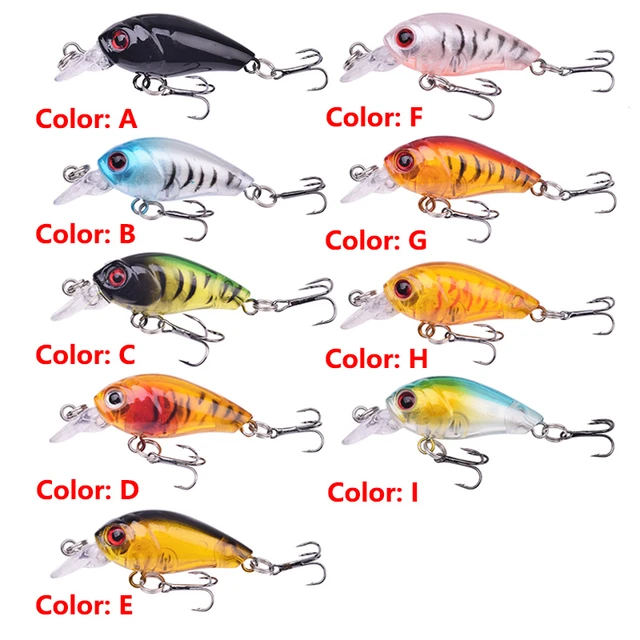 Proleurre Crank Wobblers Fishing Lures 45mm 3.5g Plastic Artificial