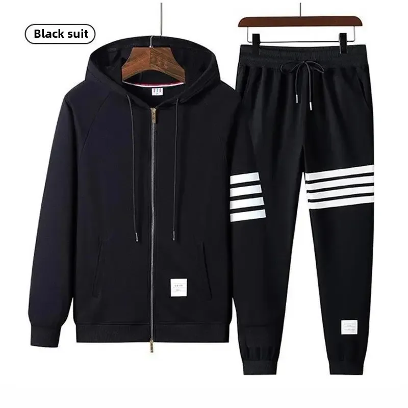 TB Tom Primavera Autunno Nuovo classico pantaloni con cappuccio con cerniera a quattro barre Set sportivo casual da uomo leggero, confortevole e traspirante 5