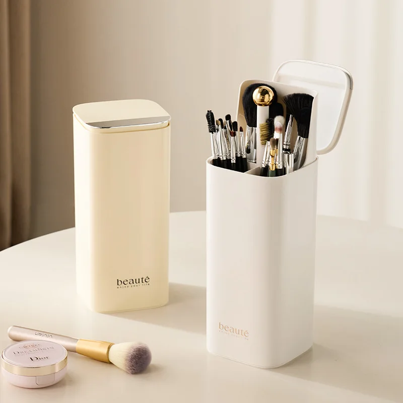 Automatic Lifting Makeup Brushes Holder Dustproof Makeup Brush Holder Desktop Makeup Tools Lipstick Eyebrow Pen Holder Container 3