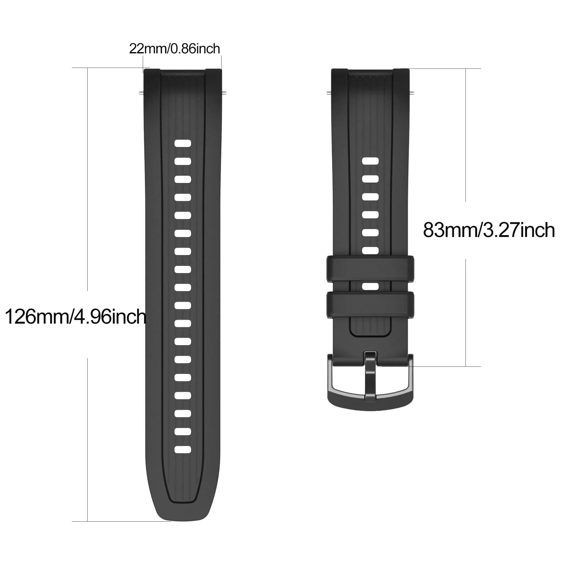 High-Quality Adjustable Silicone Watchband Replacement Strap - Sport Edition