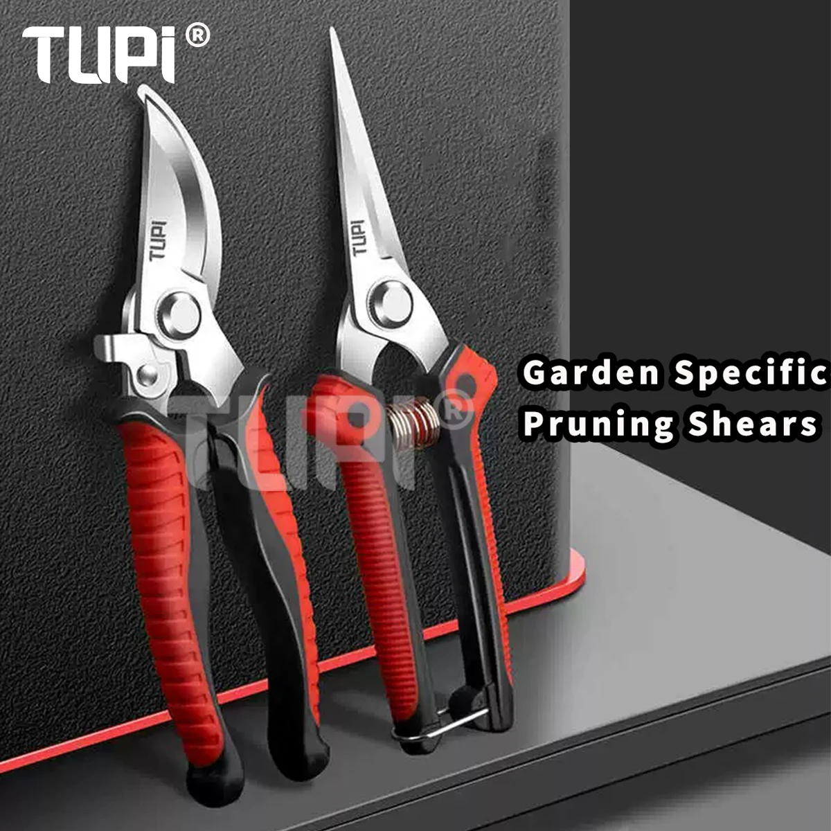 TUPI Professional Bypass Pruning Shears Heavy Duty Garden Scissors Trees/Bushes/Vines Ergonomic Non-Slip Rustproof garden scissors,pruning shears,garden pruner