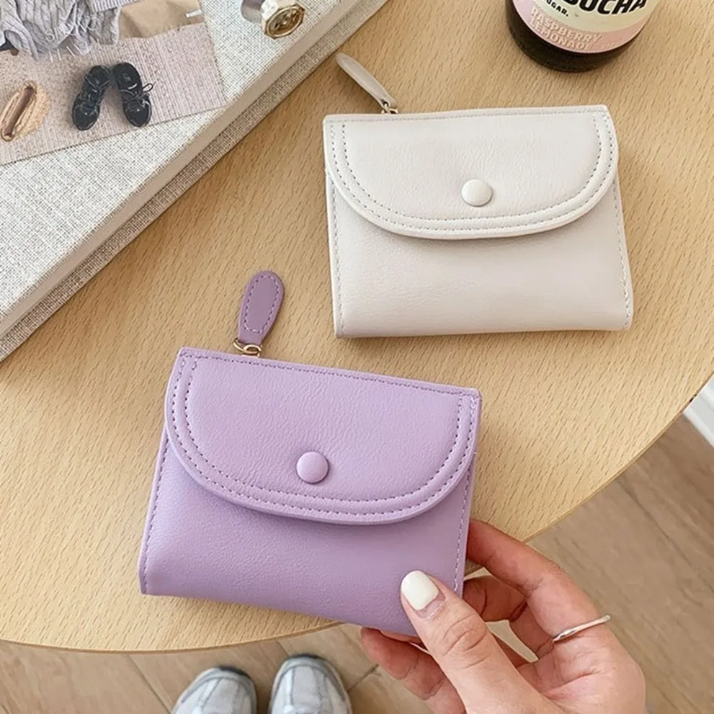 New Women Wallets Female Genuine Leather Purses Small Portable Coin Purse Large Capacity Money Bag