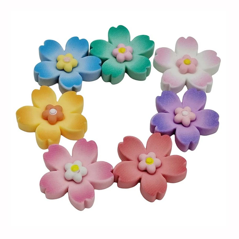 New Design Mixed Candy Color Sakura Flowers Flatbak Resin Cabochon Beads  For Scrapbooking Phone Case Jewelry Making Findings DIY| | - AliExpress
