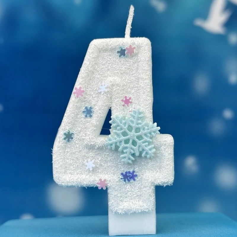 Cake Toppers Frozen Snow Themed Candles