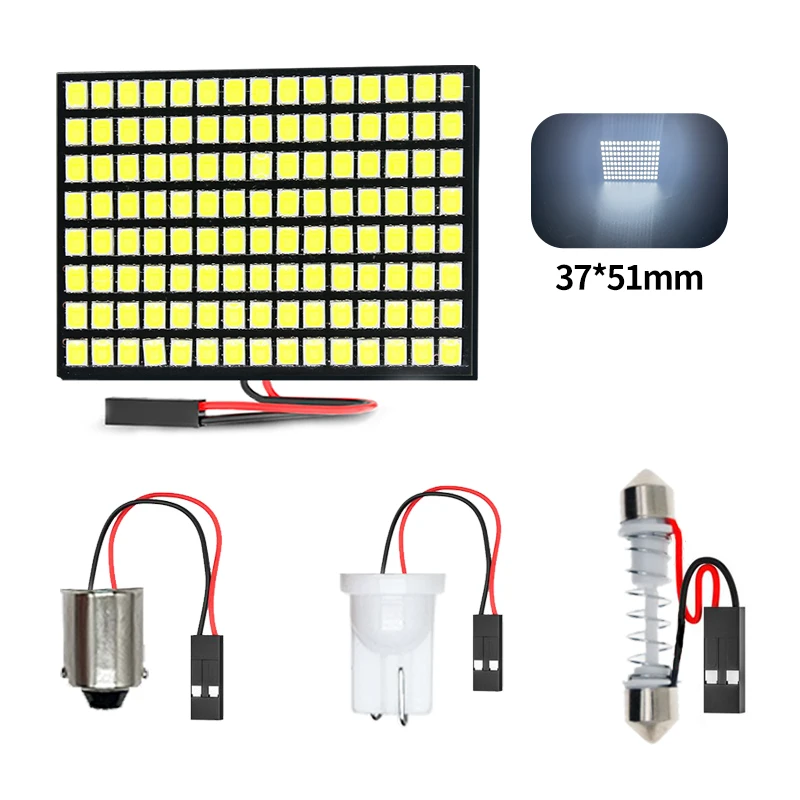 5 Panneaux LED 5050 24SMD Blanc 6000K - Pour Plafonnier Auto 12V, Avec Adaptateurs T10, BA9S, Festoon - 4