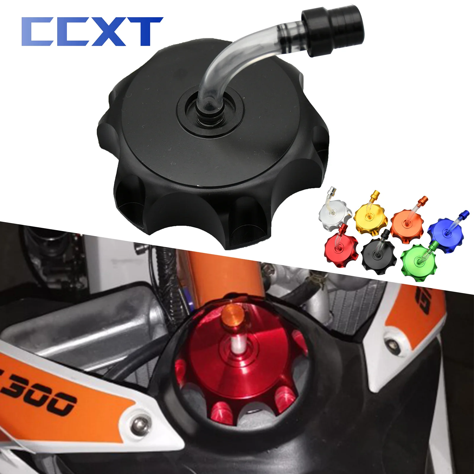 Фото Мотоциклетный CNC 50 мм газовый топливный бак, дыхательная головка, вентиляционное отверстие, Мотокросс, вездеход, внедорожный велосипед для Honda Yamaha Kawasaki KTM Suzuki, универсальные детали №1
