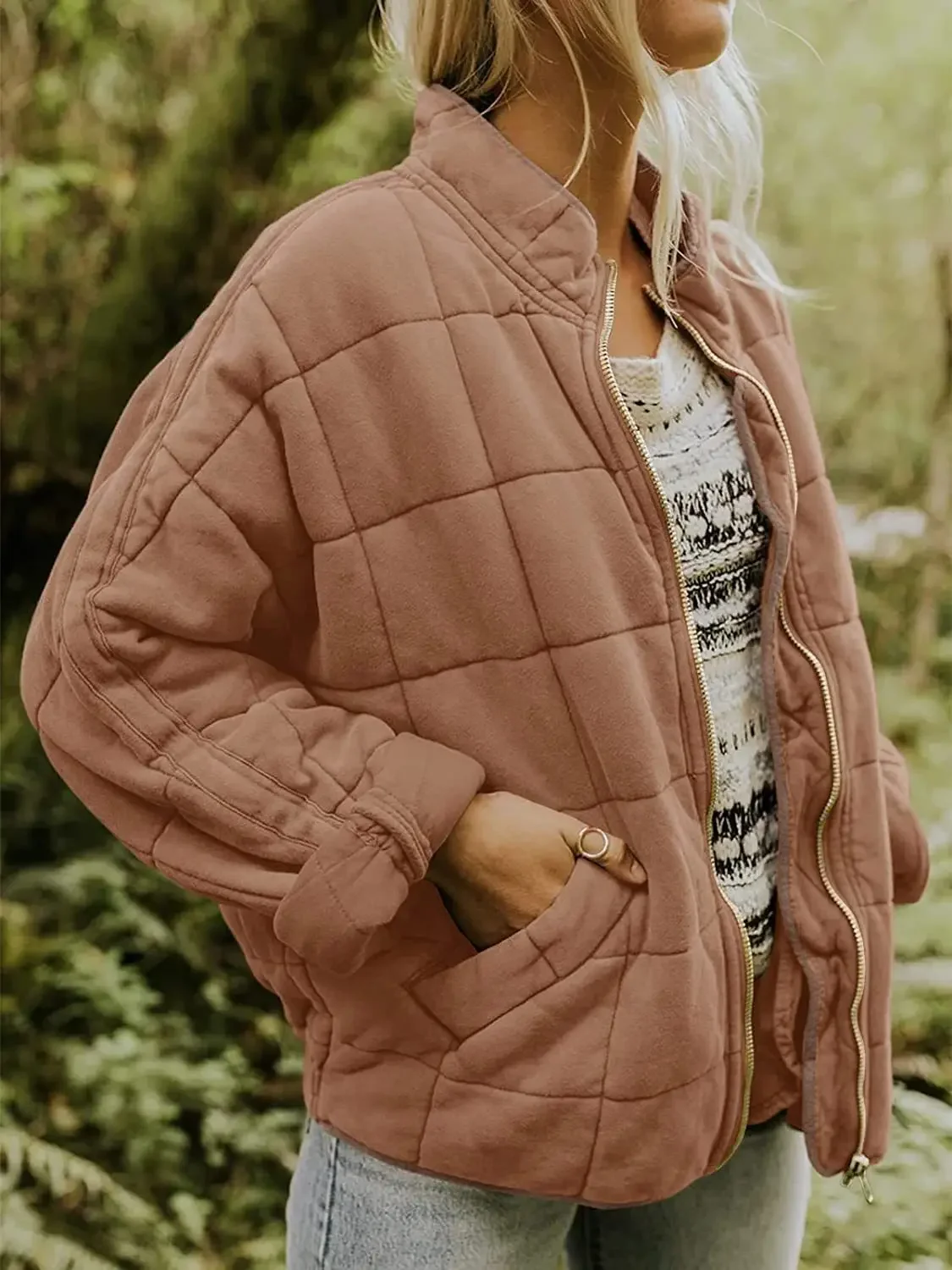 Spring Knitted Women Jacket Black Stand Keep Warm Thick Loose Coats Female Spring Casual Elegant Trendy Ladies Clothes