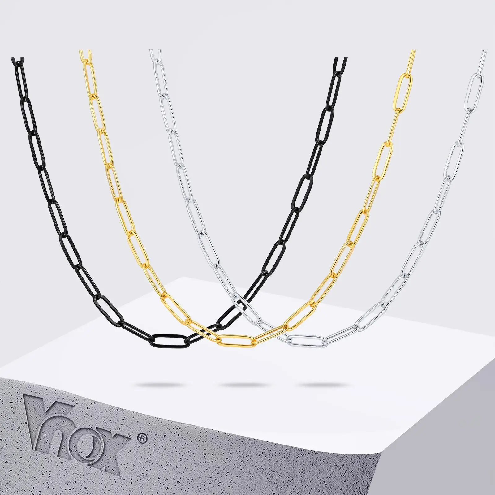Dünne rechteckige Halskette für Männer und Jungen, 45–50 cm minimalistisches Edelstahlhalsband, Geburtstagsgeschenk für Ihn