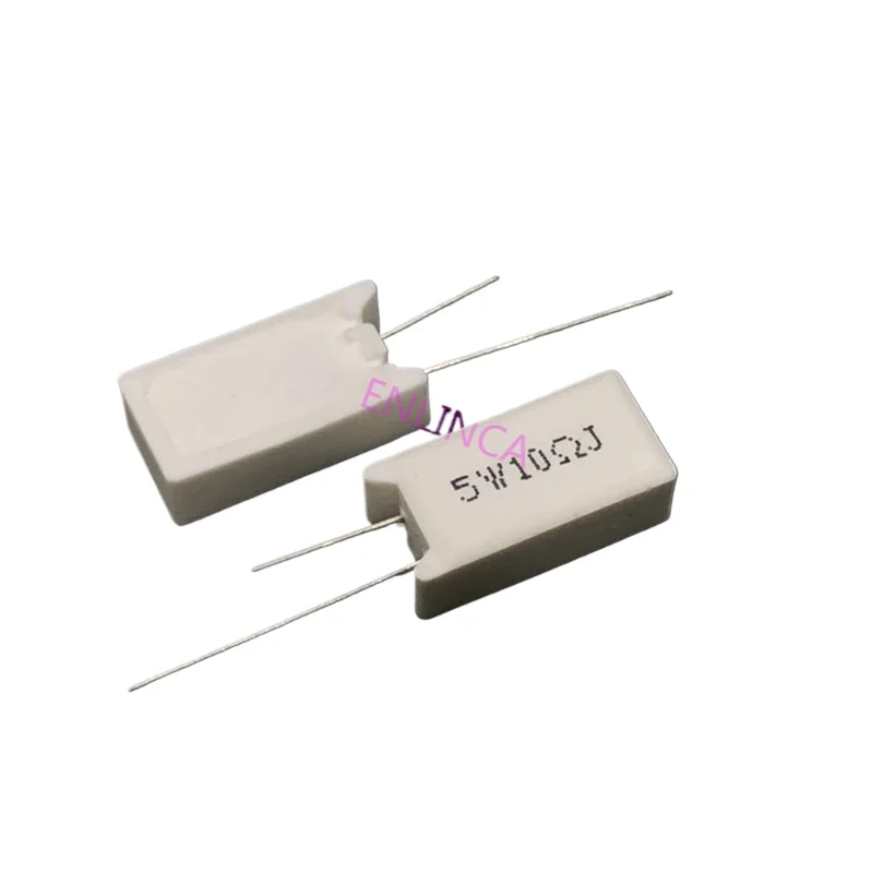 Cement Resistor 5 Pcs 5W Vertical 0.05-100K ohm 5% 0.1R-150R Ceramic