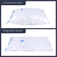 Vacuum Bag for Clothes Storage Bag With Valve Transparent Border Folding Compressed Organizer Travel Space Saving Seal Packet 2