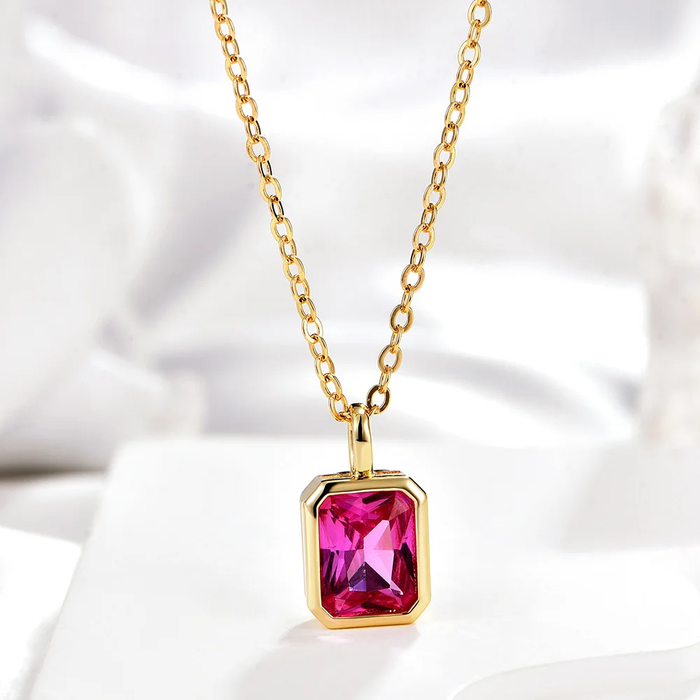 Personality Hiphop Multicolour Crystal Neckalce for Women Girls Chunky Square Zircon Gold Color Choker Party Gifts Jewelry Чокер