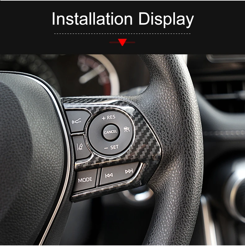 Auto Lenkrad Taste Trim Abdeckung Aufkleber Für Toyota Corolla E210 Hybrid 2019 2020 2021 2022 2023 2024 2025 zubehör – Detail 8