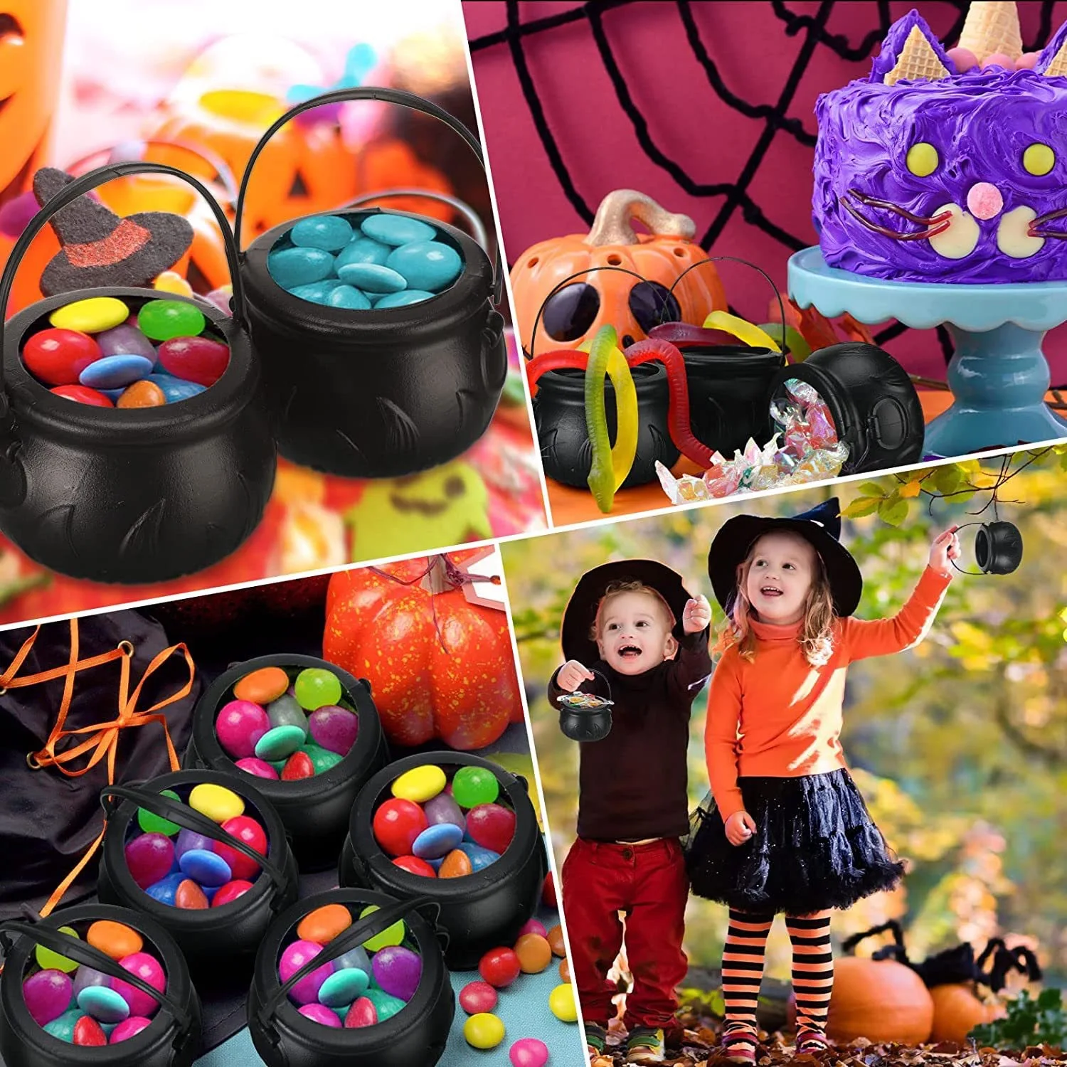 3/9pcs Halloween Dekoration Hexe Süßigkeiten Schalen Innen häuser Küche Party Dekoration mit Rack Halloween Festival Ornamente – Detail 3