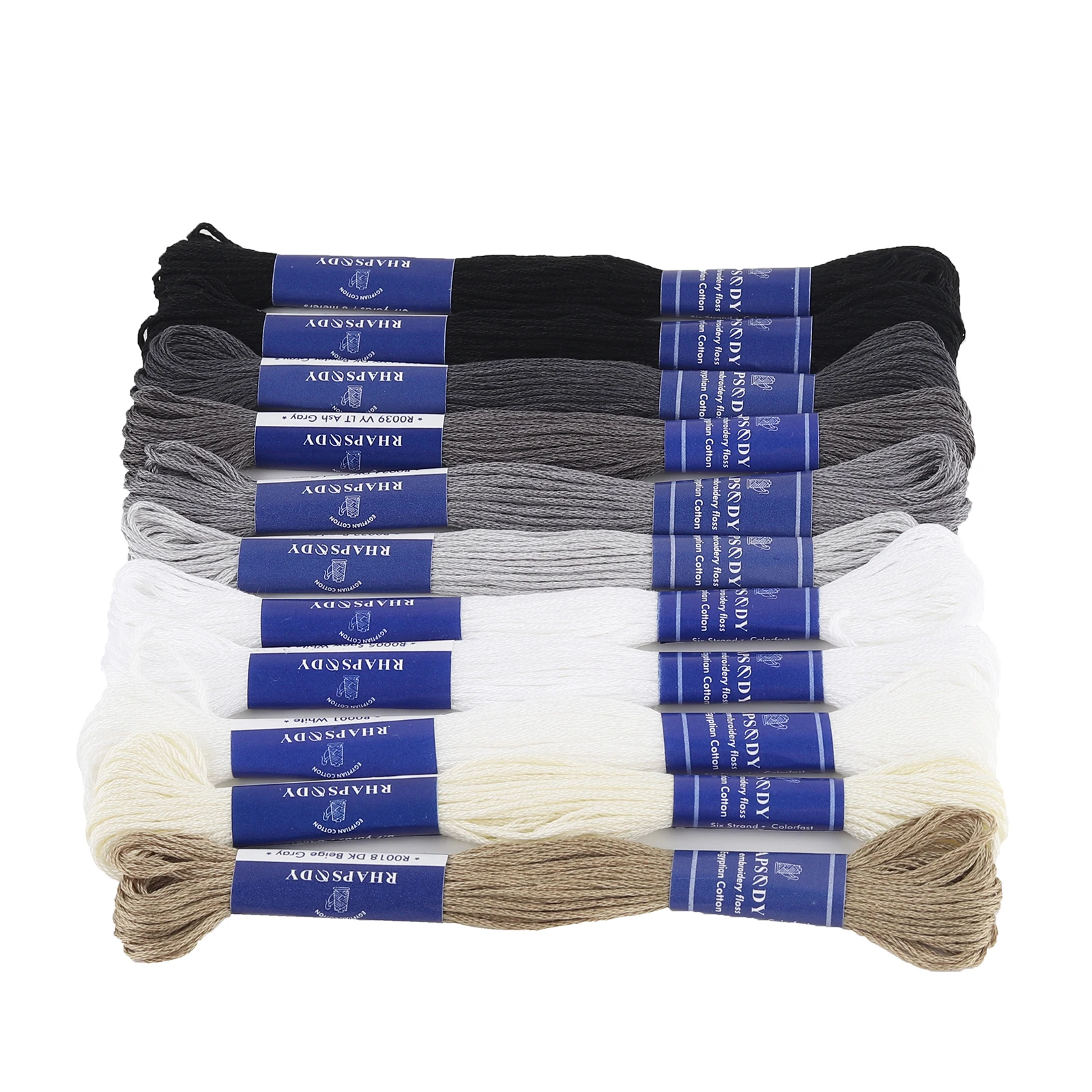 Premium Egyptian Cotton Embroidery Floss - 6 Strand, 8 Meters, Double Mercerized and Singed for Superior Cross Stitch and Sewing
