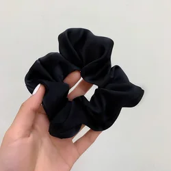 Elegant Silk Hair Scrunchie for Women - Solid Color Hair Accessory (3)