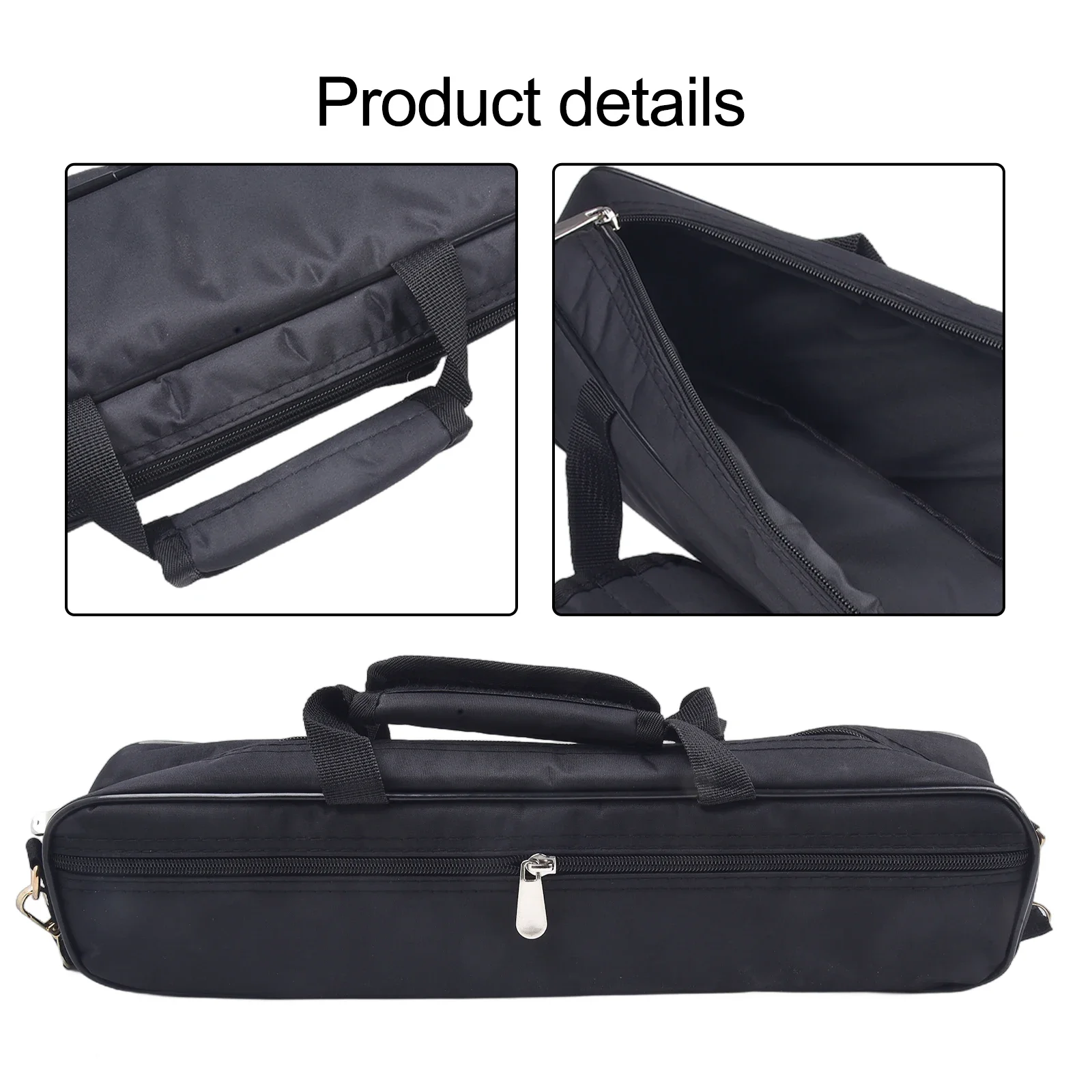 Étui Compact En Cuir PU Pour Flûte à Bec (16 Ou 17 Trous) - Intérieur Velours Noir - Protection Légère