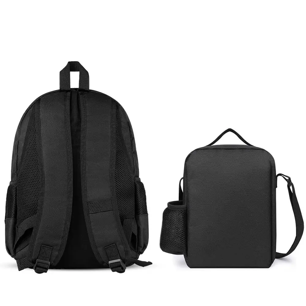 3 Pcs/Set School Bag for Girls Backpack with Lunch Bag Pencil Case Pattern Customized Rucksack Mochila