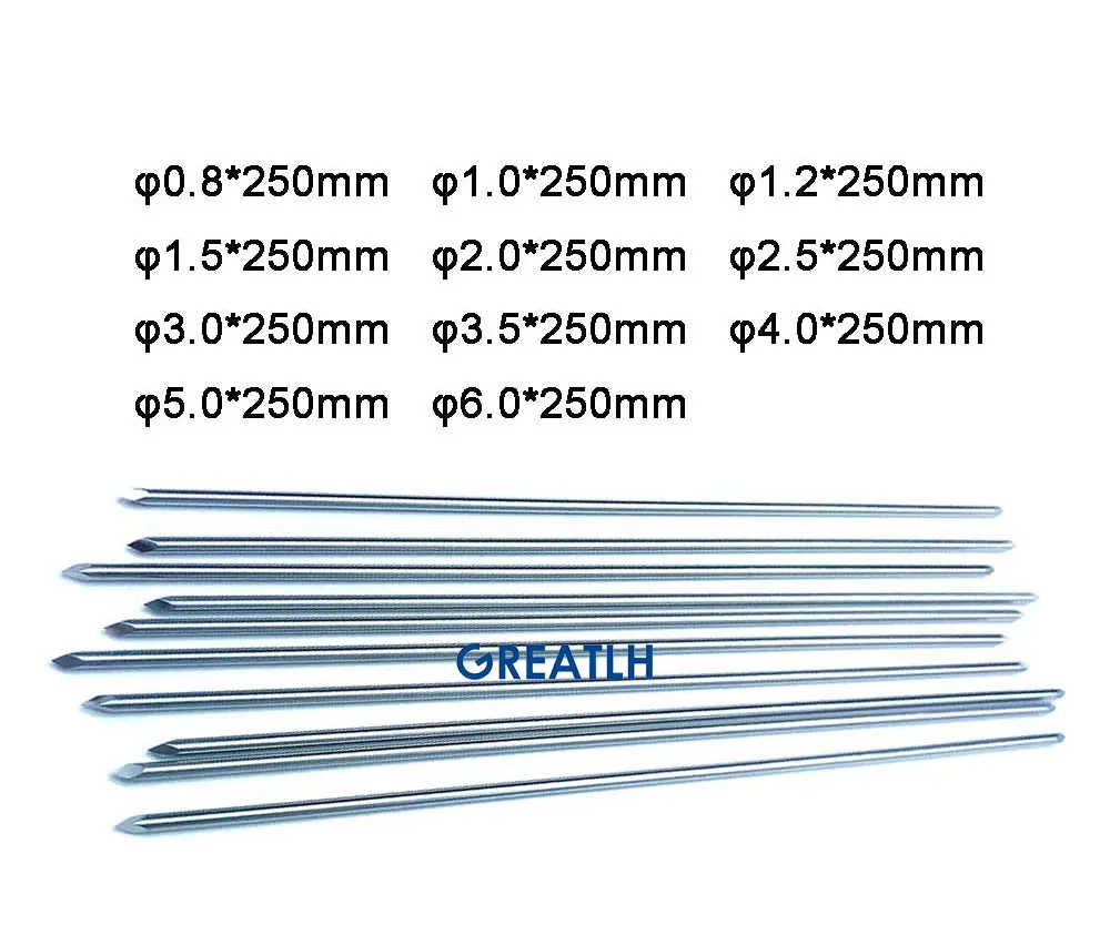 Stainless Steel K-Wire Kirschner Wire Trocar Wire Double-ended Orthopedic Instrument 10pcs/set pet