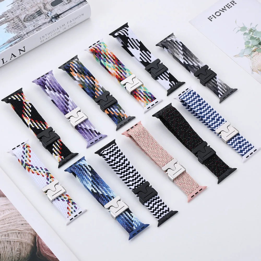 Nylon Braided Strap with Parachute Metal Buckle