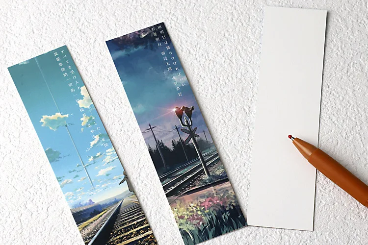 30 Pcs/Set Creative Sunny Sky Paper Bookmark Japanese Style