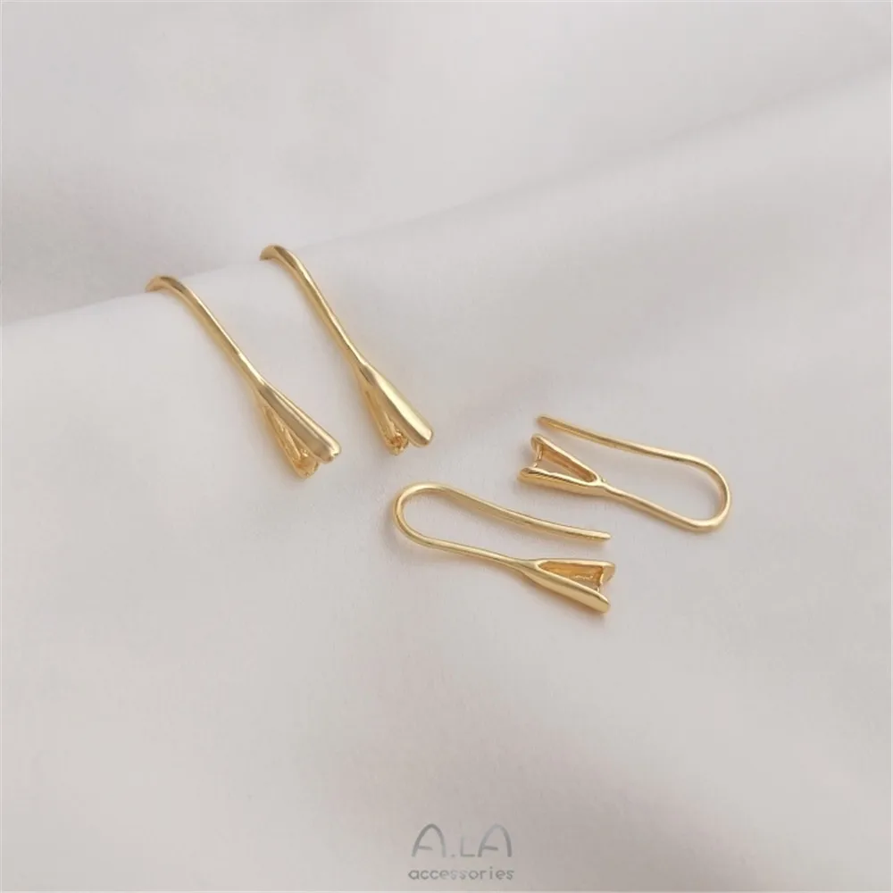 

14K Package Real Gold Clip Buckle Ear Hook Melon Buckle Ear Hook Handmade Diy Ear Jewelry Dangle Material Earrings Accessories