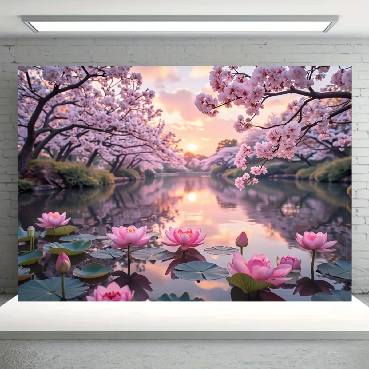 Cherry Blossom Lotus Tapestry 5