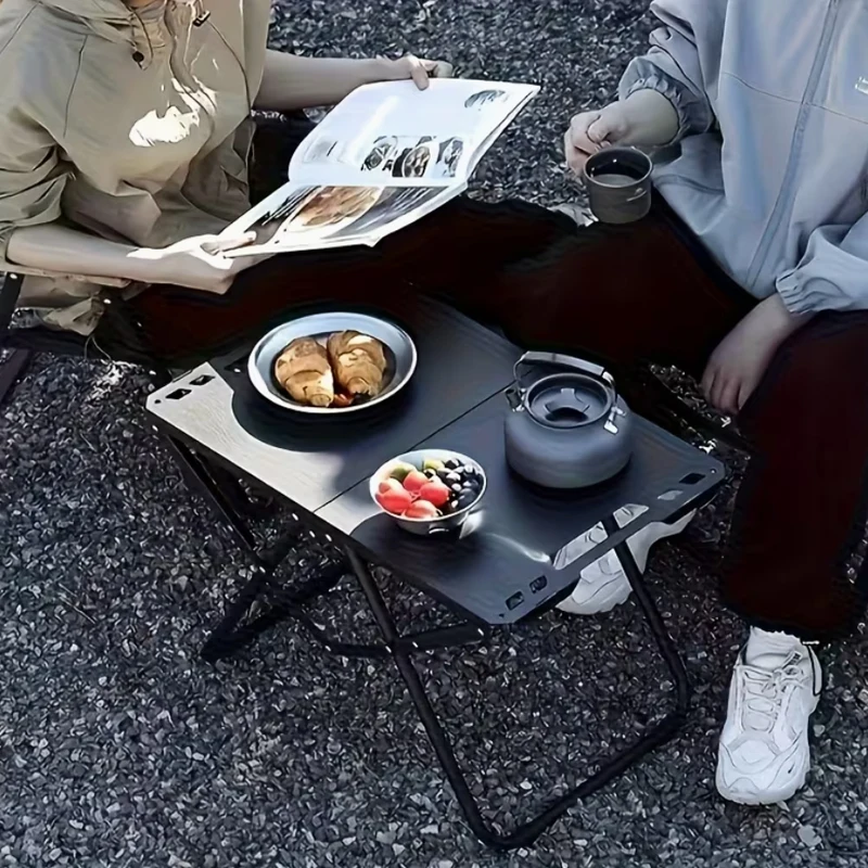 Tavolo Tattico da Esterno IGT Multifunzionale per Campeggio, Piccolo Tavolo da Tè, Tavolo da Picnic, Attrezzatura da Campeggio, Tavolo Pieghevole da Viaggio - immagine 3