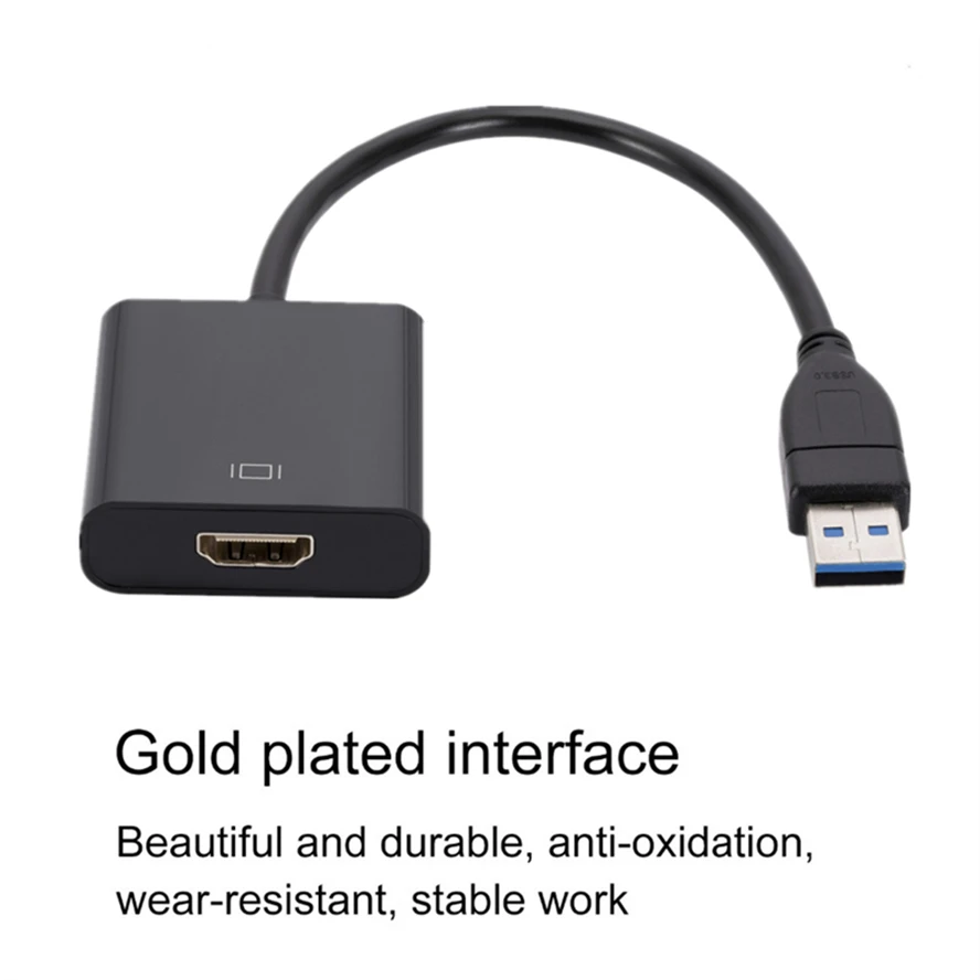 USB 3.0 para HDMI, conversor de áudio