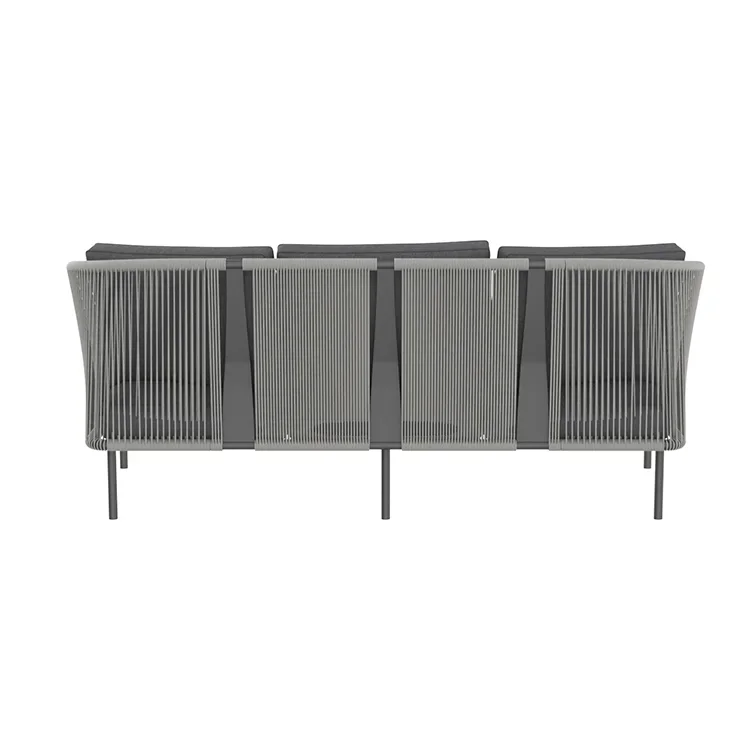 Superior quality outdoor furniture set club chair and coffee table 3-seater aluminum frame garden sofas