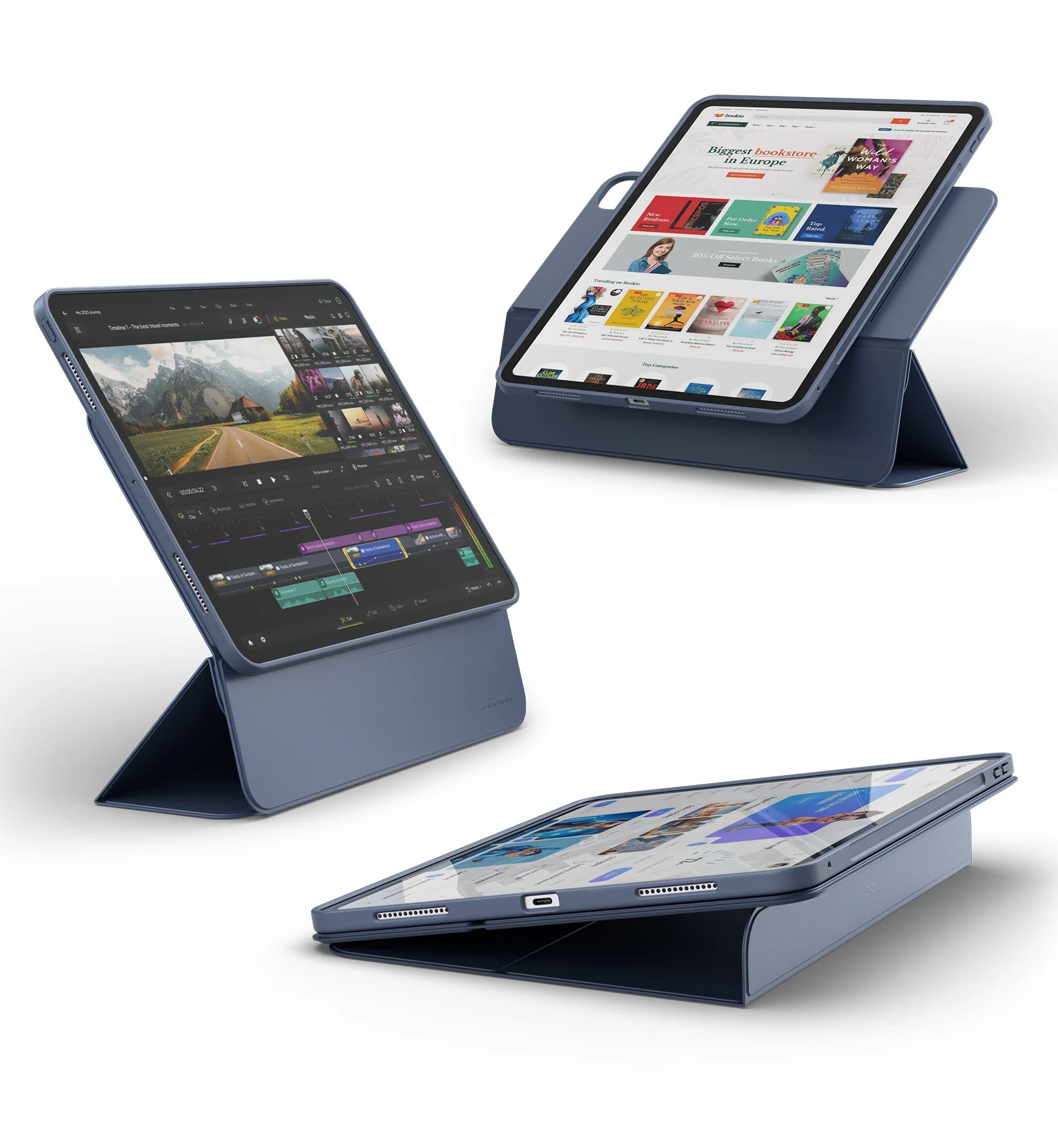 Magnetic Floating Slim Protective Case with Adjustable Stand