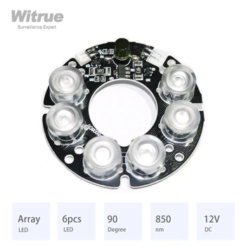 Witrue LED IR LED 적외선 보드, CCTV 카메라, 야간 투시경, 직경 53mm, 6 개 어레이, 신제품