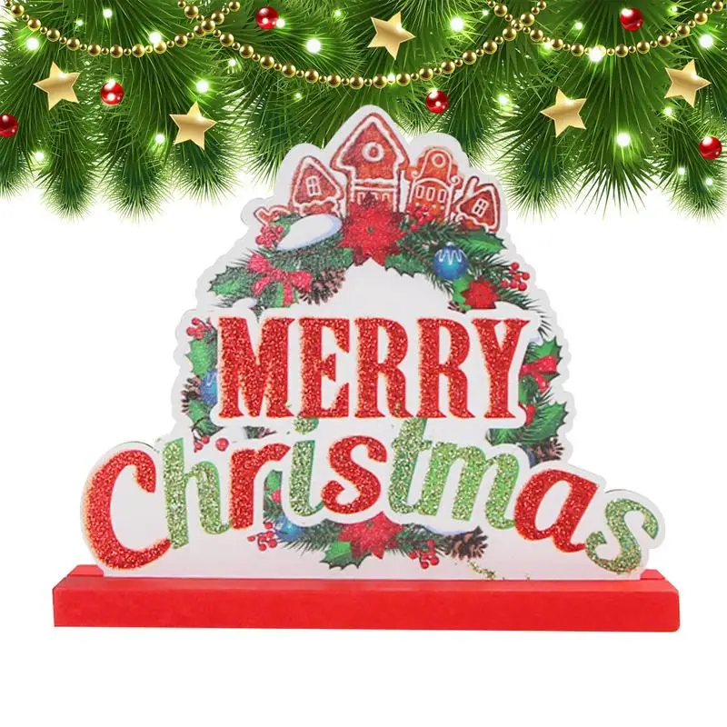 

Рождественские деревянные украшения для стола в виде Санты, Рождественское украшение для стола в виде оленя, настольное украшение для камина