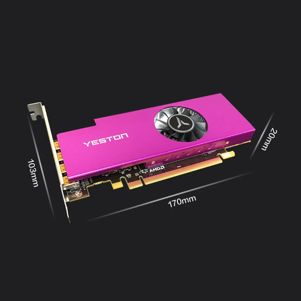 gpu pc Yeston R7 350 Graphics Card 2G 128Bit GDDR5 4MINIDP 4-Screen Video Card For AMD Radeon Card R7350 2GB Support Split Screen  GPU latest graphics card for pc