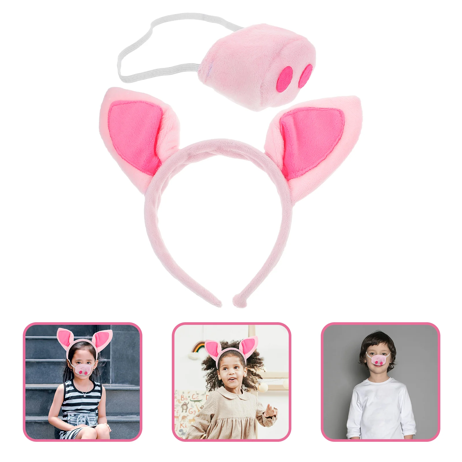 

Headband Set Props Animal Nose Cosplay Costume Pig Ear Role Ears Accessories Headbands