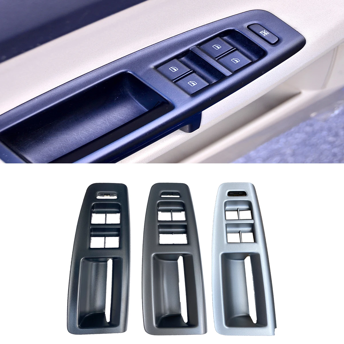 x1 Interior Front Left Door Handle Power Window Switch Panel Trim For