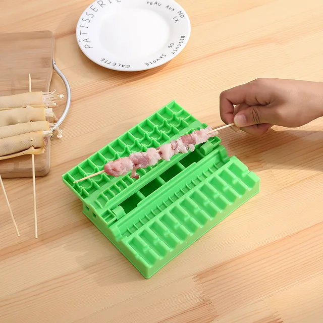 Barbecue Stringer Nyárs Kebab Készítő Doboz Kültéri Multifunkciós Szerszám Birka Marhahús Gép Bbq Kiegészítők - Image 6