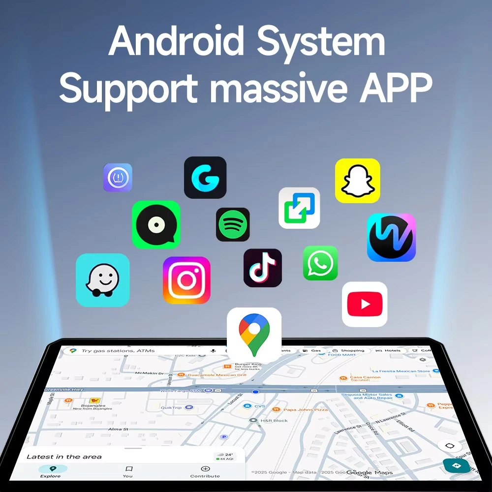 JIUYIN 6 inch Android Wireless CarPlay Android Auto Motorcycle GPS Navigation DVR TPMS Play Moto Portable Waterproof Monitor