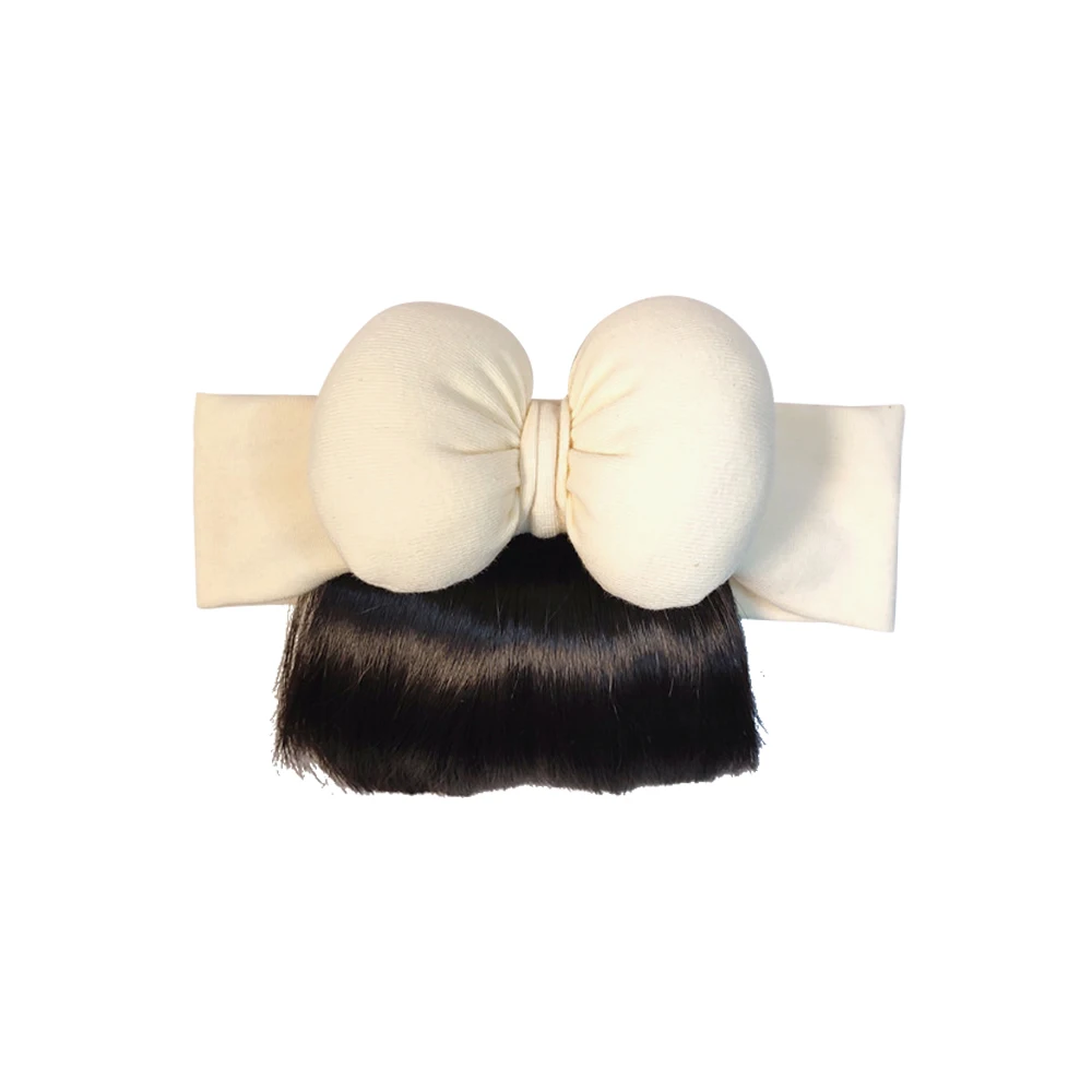 Schöne Baby-Bowknot-Pony-Perücken, Haarbänder, Haarschmuck für Mädchen, modische Haarteil-Kopfbedeckung für Neugeborene – Detail 20
