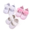 Baby Girls Princess Shoes, Flower Non-slip Bottom First Walker Shoes Toddler Shoes 0-18M 1