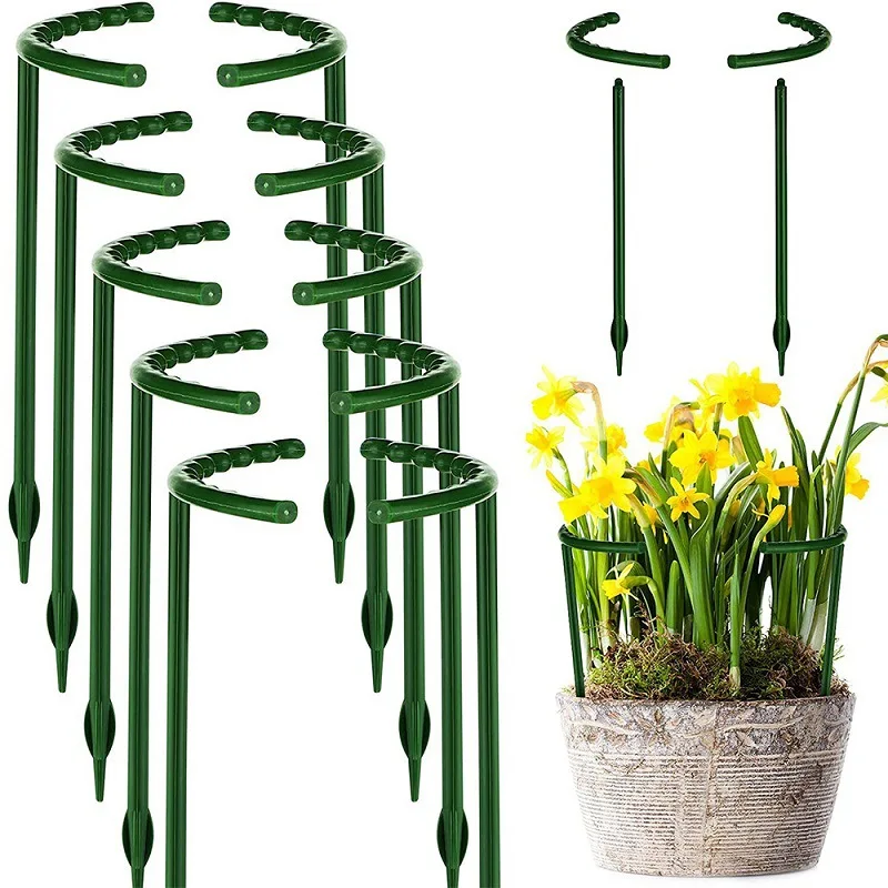 

1/4PCS Plastic Plant Support Pile Frame Greenhouse Arrangement Semicircle Fixed Rod Indoor Flower Plant Vine Climbing Bracket