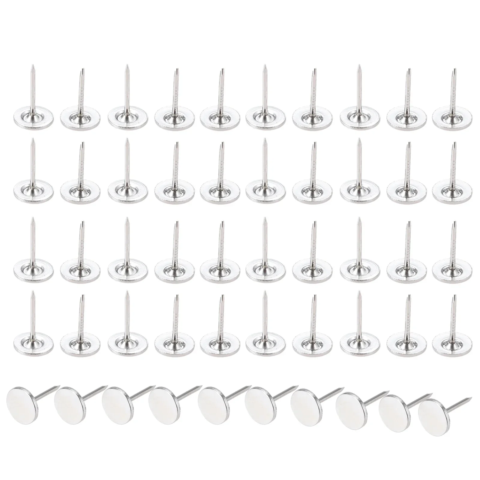 Silver Upholstery Nails Flat Head Metal Pushpin 11mmx17mm Vintage Tacks Antique Stud Jewelry Case Wine Box Sofa Decor 50pcs/set upholstery nail