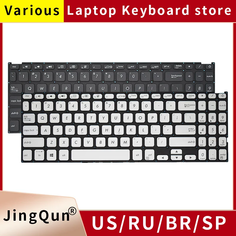 Teclado para Notebook para Asus Vivobook Eua Russo sp br Novo Asus Vivobook X512 X512d X512da X512f X512fa X512u V5000 V5000d V5000f