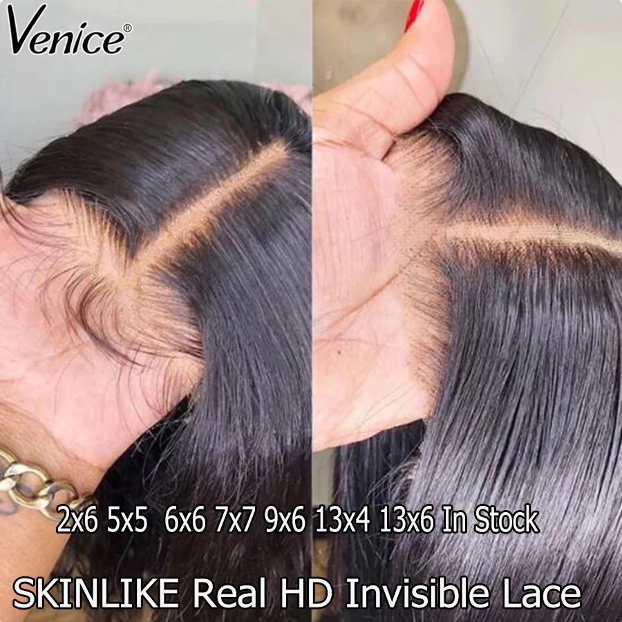 Venice HD Lace Invisible Undetectable Body Wave Lace Closure 100 Virgin Hair Human Raw Hair 5x5 13x6 HD Frontal